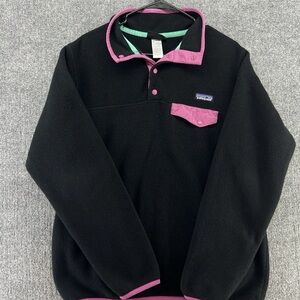 Patagonia Synchilla Black Pink Fleece Size XSmall